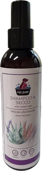 Shampoo a secco Pet Glow con aloe, avena e riso